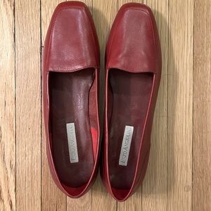 Enzo Angiolini Red Leather Flats